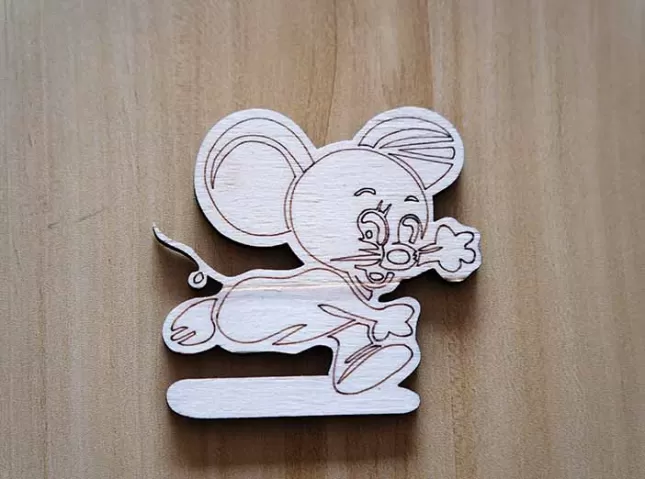 Wood mickey mouse cutting